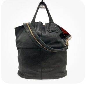 Givenchy Black Leather Nightingale Tote Bag